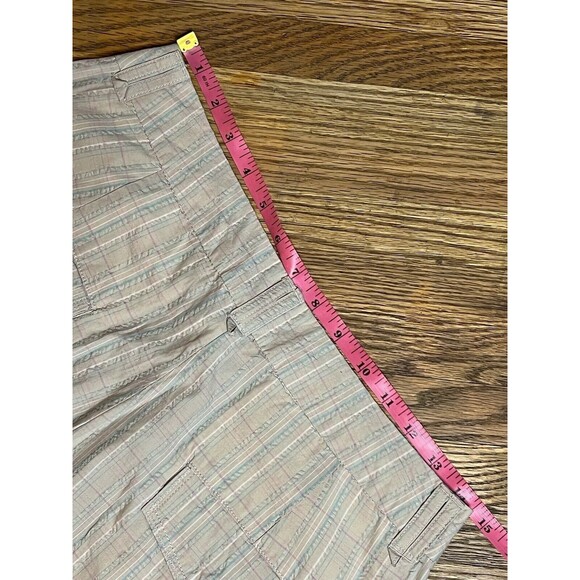 Woolrich Women’s Bermuda Khaki Checkered Shorts Size 6 NWT Pink Blue - Picture 10 of 13